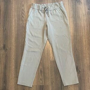 lululemon athletica Light Gray Drawstring Tapered Chinos